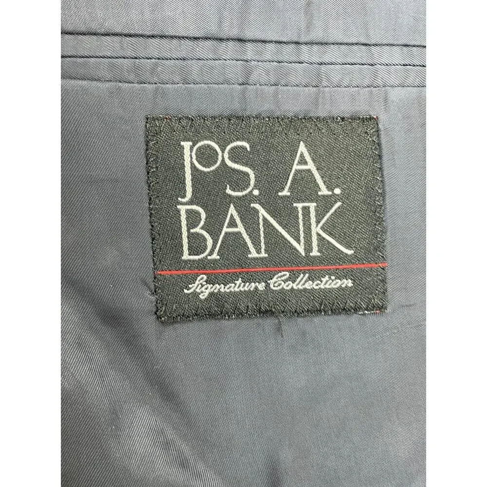 Jos A Bank Suit Mens 50L Plaid 100% Wool Single Breasted Pants 44 x 30 - 2 Piece